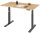 RAU Schreibtisch adlatus 100, B1250xT800xH650-1300mm, tiefschwarz, B-Platte-25 mm, 08-ST-125-080-9005-B