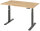 RAU Schreibtisch adlatus 100, B1250xT800xH650-1300mm, tiefschwarz, B-Platte-25 mm, 08-ST-125-080-9005-B
