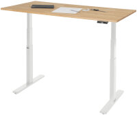 RAU Schreibtisch adlatus 100, B1500xT800xH650-1300mm, lichtgrau, B-Platte-25 mm, 08-ST-150-080-7035-B