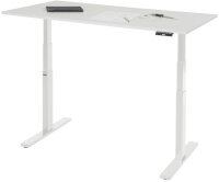 RAU Schreibtisch adlatus 100, B1500xT800xH650-1300mm, lichtgrau, M-Platte-22 mm, 08-ST-150-080-7035-M