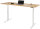 RAU Schreibtisch adlatus 100, B2000xT800xH650-1300mm, lichtgrau, B-Platte-25 mm, 08-ST-200-080-7035-B