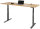 RAU Schreibtisch adlatus 100, B2000xT800xH650-1300mm, tiefschwarz, B-Platte-25 mm, 08-ST-200-080-9005-B