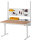RAU Arbeitstisch elektrisch höhenverstellbar, B1000xT800xH720-1120mm, L-Platte-25 mm, 08-AT-100-080-L
