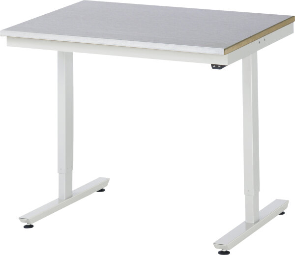 RAU Arbeitstisch elektrisch höhenverstellbar, B1000xT800xH720-1120mm, S-Platte-25 mm, 08-AT-100-080-S