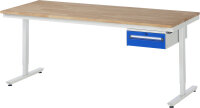 RAU Arbeitstisch elektrisch höhenverstellbar, B1000xT800xH720-1120mm, S-Platte-25 mm, 08-AT-100-080-S