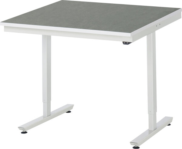 RAU Arbeitstisch elektrisch höhenverstellbar, B1000xT1000xH720-1120mm, L-Platte-25 mm, 08-AT-100-100-L