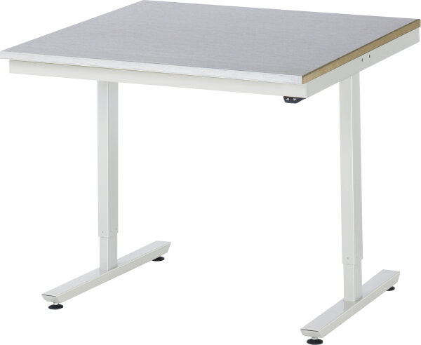 RAU Arbeitstisch elektrisch höhenverstellbar, B1000xT1000xH720-1120mm, S-Platte-25 mm, 08-AT-100-100-S