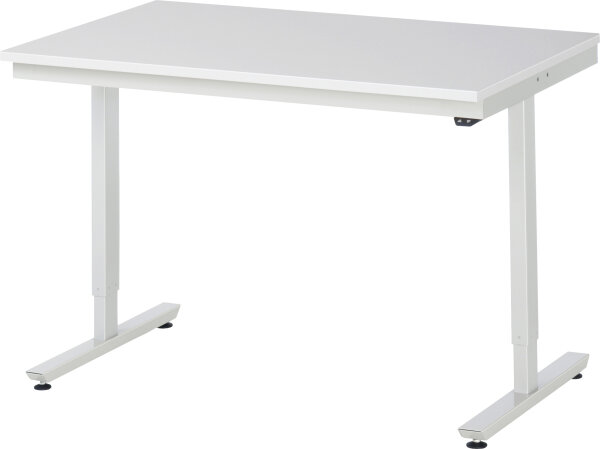 RAU Arbeitstisch elektrisch höhenverstellbar, B1250xT800xH720-1120mm, ME-Platte-28 mm, 08-AT-125-080-ME