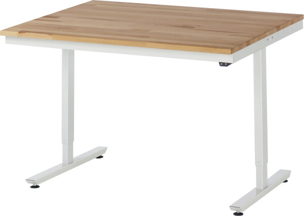 RAU Arbeitstisch elektrisch höhenverstellbar, B1250xT1000xH720-1120mm, B-Platte-25 mm, 08-AT-125-100-B