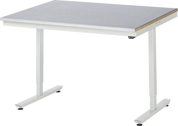RAU Arbeitstisch elektrisch höhenverstellbar, B1250xT1000xH720-1120mm, S-Platte-25 mm, 08-AT-125-100-S