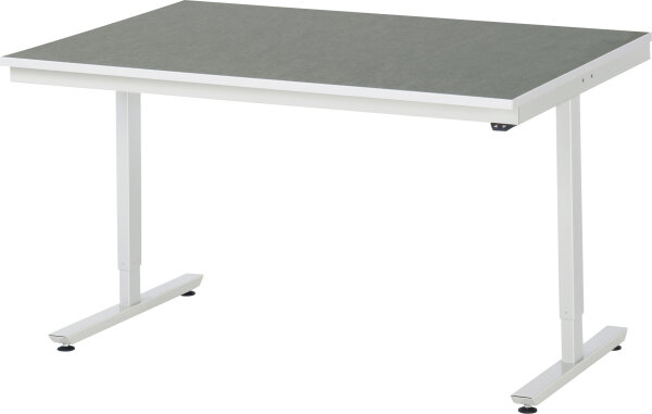 RAU Arbeitstisch elektrisch höhenverstellbar, B1500xT1000xH720-1120mm, L-Platte-25 mm, 08-AT-150-100-L