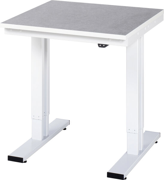 RAU Werktisch elektrisch höhenverstellbar, B750xT800xH720-1120mm, L-Platte-25 mm, 08-WT-075-080-L