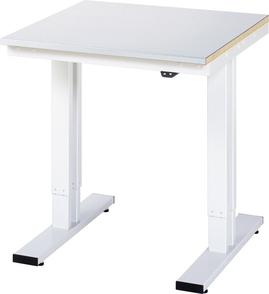 RAU Werktisch elektrisch höhenverstellbar, B750xT800xH720-1120mm, S-Platte-25 mm, 08-WT-075-080-S