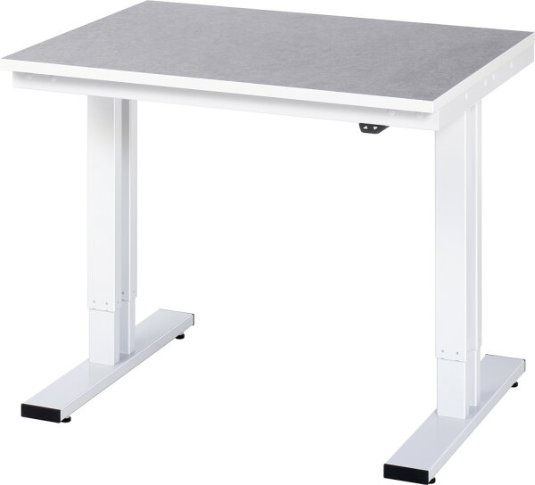 RAU Werktisch elektrisch höhenverstellbar, B1000xT800xH720-1120mm, L-Platte-25 mm, 08-WT-100-080-L