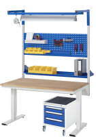 RAU Werktisch elektrisch höhenverstellbar, B1000xT800xH720-1120mm, M-Platte-22 mm, 08-WT-100-080-M