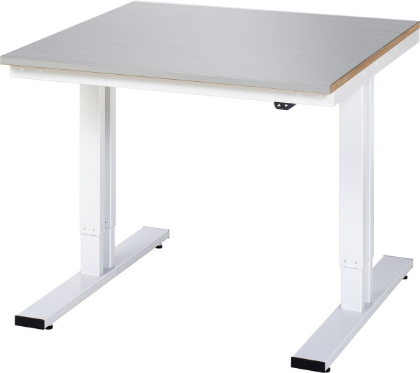 RAU Werktisch elektrisch höhenverstellbar, B1000xT1000xH720-1120mm, ES-Platte-28 mm, 08-WT-100-100-ES