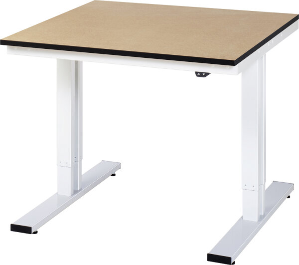 RAU Werktisch elektrisch höhenverstellbar, B1000xT1000xH720-1120mm, F-Platte-22 mm, 08-WT-100-100-F