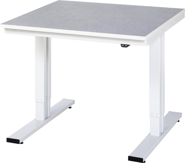 RAU Werktisch elektrisch höhenverstellbar, B1000xT1000xH720-1120mm, F-Platte-25 mm, 08-WT-100-100-L