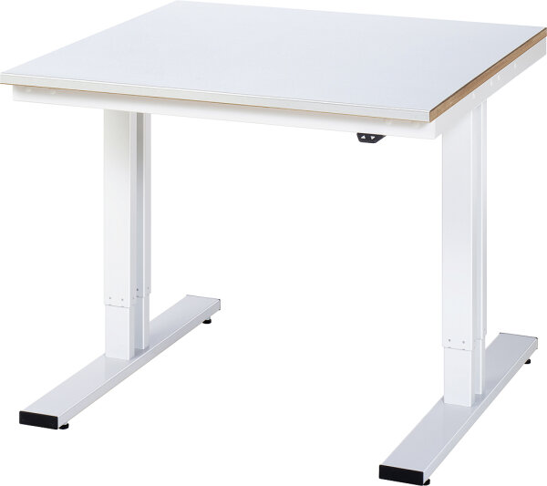 RAU Werktisch elektrisch höhenverstellbar, B1000xT1000xH720-1120mm, S-Platte-25 mm, 08-WT-100-100-S