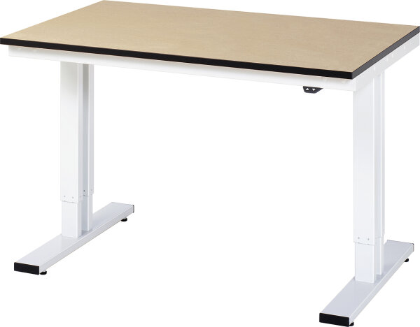 RAU Werktisch elektrisch höhenverstellbar, B1250xT800xH720-1120mm, F-Platte-22 mm, 08-WT-125-080-F