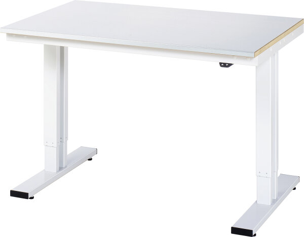 RAU Werktisch elektrisch höhenverstellbar, B1250xT800xH720-1120mm, S-Platte-25 mm, 08-WT-125-080-S