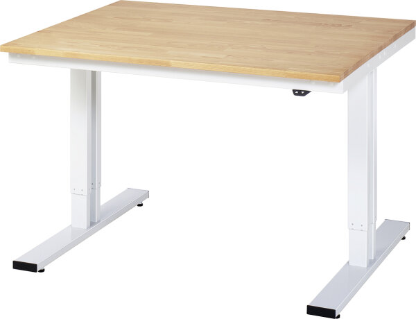 RAU Werktisch elektrisch höhenverstellbar, B1250xT1000xH720-1120mm, B-Platte-25 mm, 08-WT-125-100-B