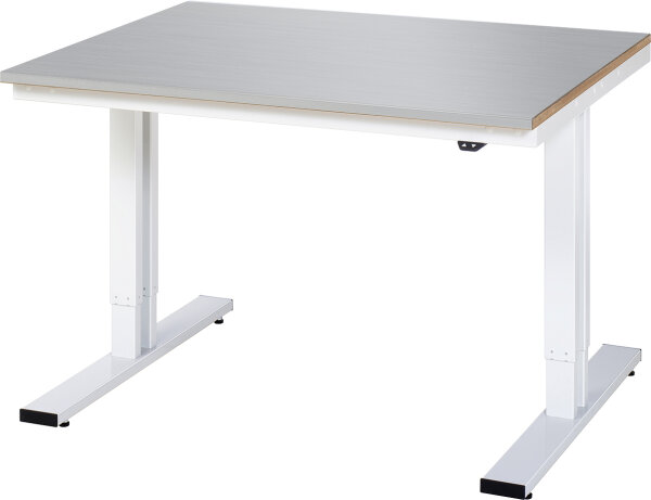 RAU Werktisch elektrisch höhenverstellbar, B1250xT1000xH720-1120mm, ES-Platte-28 mm, 08-WT-125-100-ES