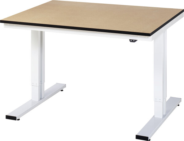 RAU Werktisch elektrisch höhenverstellbar, B1250xT1000xH720-1120mm, F-Platte-22 mm, 08-WT-125-100-F