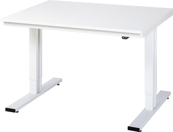 RAU Werktisch elektrisch höhenverstellbar, B1250xT1000xH720-1120mm, M-Platte-22 mm, 08-WT-125-100-M