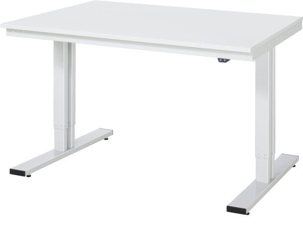 RAU Werktisch elektrisch höhenverstellbar, B1250xT1000xH720-1120mm, ME-Platte-28 mm, 08-WT-125-100-ME
