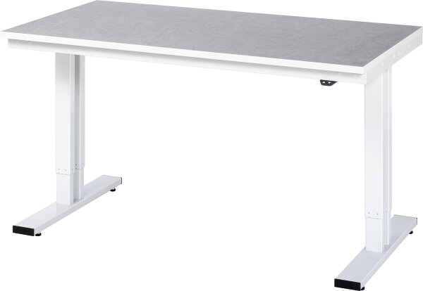RAU Werktisch elektrisch höhenverstellbar, B1500xT800xH720-1120mm, L-Platte-25 mm, 08-WT-150-080-L
