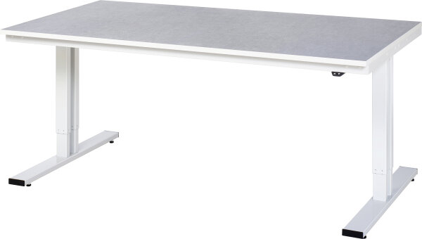 RAU Werktisch elektrisch höhenverstellbar, B2000xT1000xH720-1120mm, L-Platte-25 mm, 08-WT-200-100-L