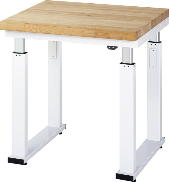 RAU Werkbank elektrisch höhenverstellbar, B750xT700xH740-1140mm, B-Platte-40 mm, 08-WB-075-070-B