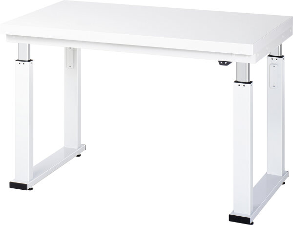 RAU Werkbank elektrisch höhenverstellbar, B1250xT700xH740-1140mm, HPL-Platte-40 mm, 08-WB-125-070-H