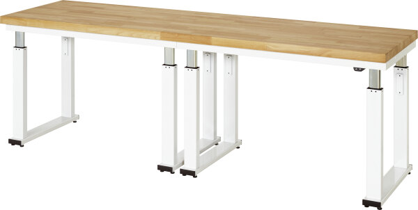 RAU Werkbank elektrisch höhenverstellbar, B2500xT700xH740-1140mm, B-Platte-40 mm, 08-WB-250-070-B