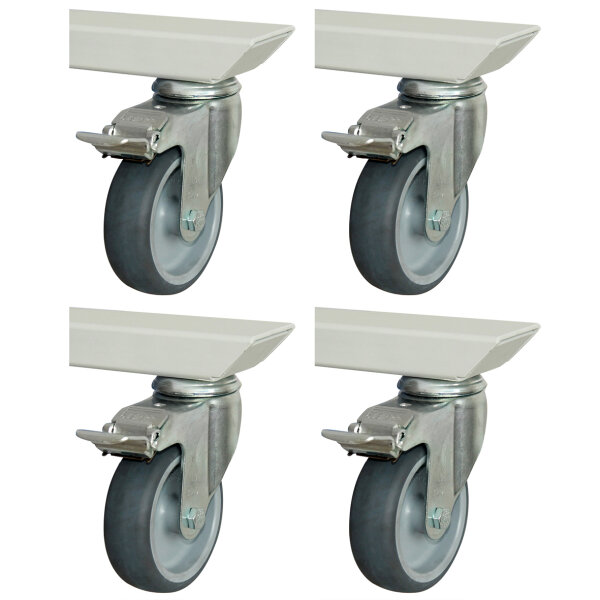 RAU Rollensatz für Serie adlatus 150, 4 Lenkrollen mit Feststeller, 08-RS-150-4LF