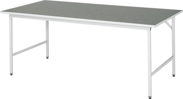 RAU Arbeitstisch Jerry höhenverstellbar, B2000xT1000xH800-850mm, L-Platte-25mm, 06-500L10-20.12