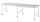 RAU Fahrbarer Arbeitstisch Jerry (6 LR), B3000xT1000xH900mm, M-Platte-22mm, 06-500M10-30-6LF.12
