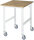 RAU Fahrbarer Arbeitstisch (HV) Tom (4 LR), B750xT1000xH910-1230mm, B-Platte-25mm, 06-625B10-07-4LF.12