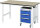 RAU Arbeitstisch Tom höhenverstellbar - KM09, B1500xT800xH760-1080mm, F-Platte-22mm, 06-625F80-15-KM09.11