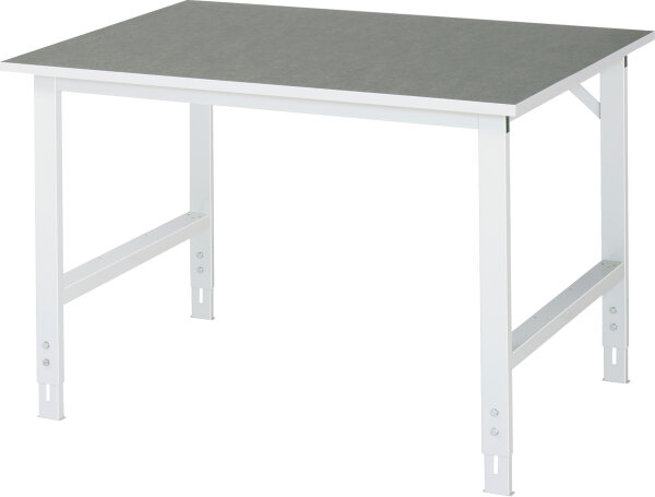 RAU Arbeitstisch Tom höhenverstellbar, B1250xT1000xH760-1080mm, L-Platte-25mm, 06-625L10-12.12
