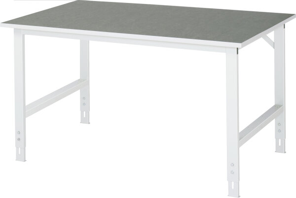 RAU Arbeitstisch Tom höhenverstellbar, B1500xT1000xH760-1080mm, L-Platte-25mm, 06-625L10-15.12