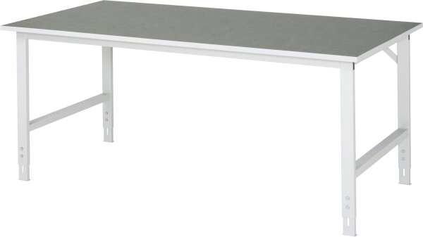 RAU Arbeitstisch Tom höhenverstellbar, B2000xT1000xH760-1080mm, L-Platte-25mm, 06-625L10-20.12