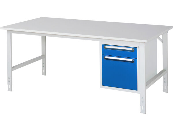 RAU Arbeitstisch Tom höhenverstellbar - KM05, B2000xT1000xH760-1080mm, M-Platte-22mm, 06-625M10-20-KM05.11