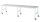 RAU Fahrbarer Arbeitstisch (HV) Tom (6 LR), B4000xT1000xH910-1230mm, M-Platte-22mm, 06-625M10-40-6LF.12