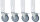 RAU Fahrbarer Arbeitstisch (HV) Tom (4 LR), B2000xT800xH910-1230mm, M-Platte-22mm, 06-625M80-20-4LF.12