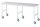 RAU Fahrbarer Arbeitstisch (HV) Tom (6 LR), B2500xT800xH910-1230mm, M-Platte-22mm, 06-625M80-25-6LF.12