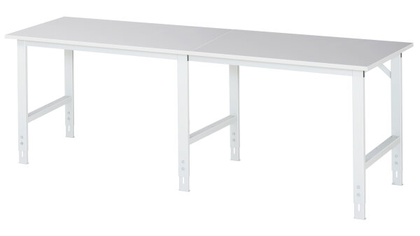 RAU Arbeitstisch Tom höhenverstellbar, B2500xT800xH760-1080mm, M-Platte-22mm, 06-625M80-25.12