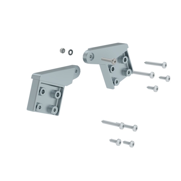 MUNK Ersatzscharnier-Set für Stufen-Stehleitern beidseitig begehbar aus Aluminium , 19296