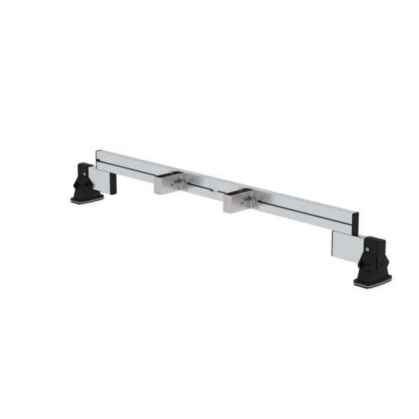 MUNK Nachrüst-Traverse mit nivello®-Leiterschuh Breite 1,2 m mit Holmhöhe 85 mm, 30397